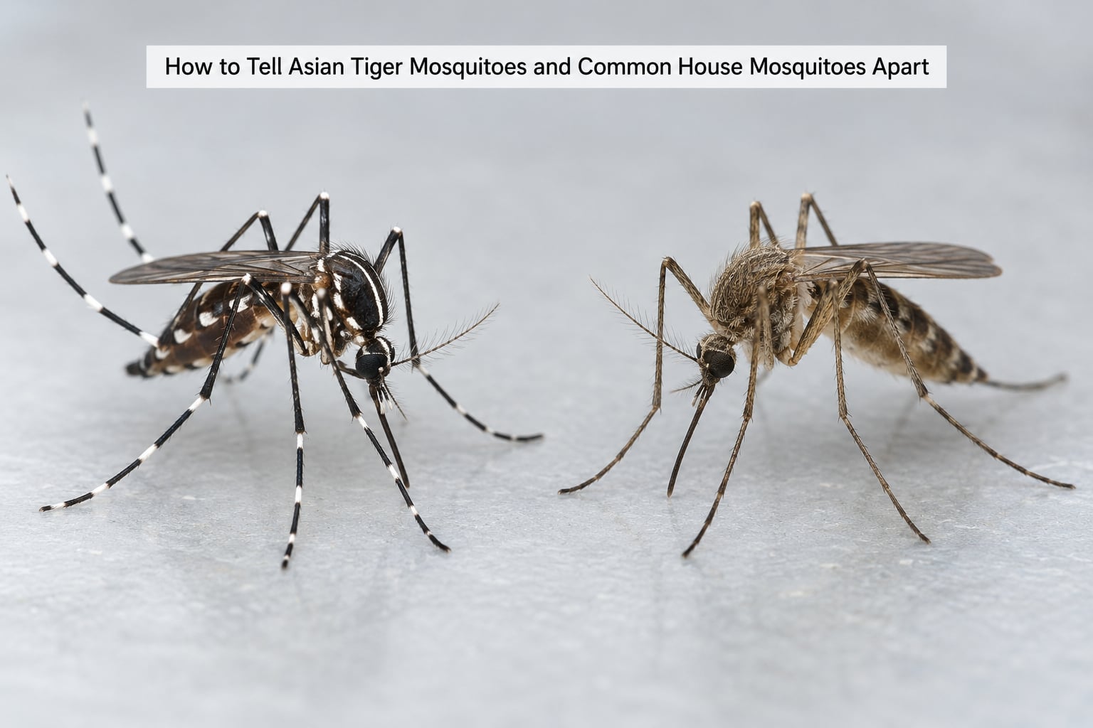 How to Tell Asian Tiger Mosquitoes and Common House Mosquitoes Apart