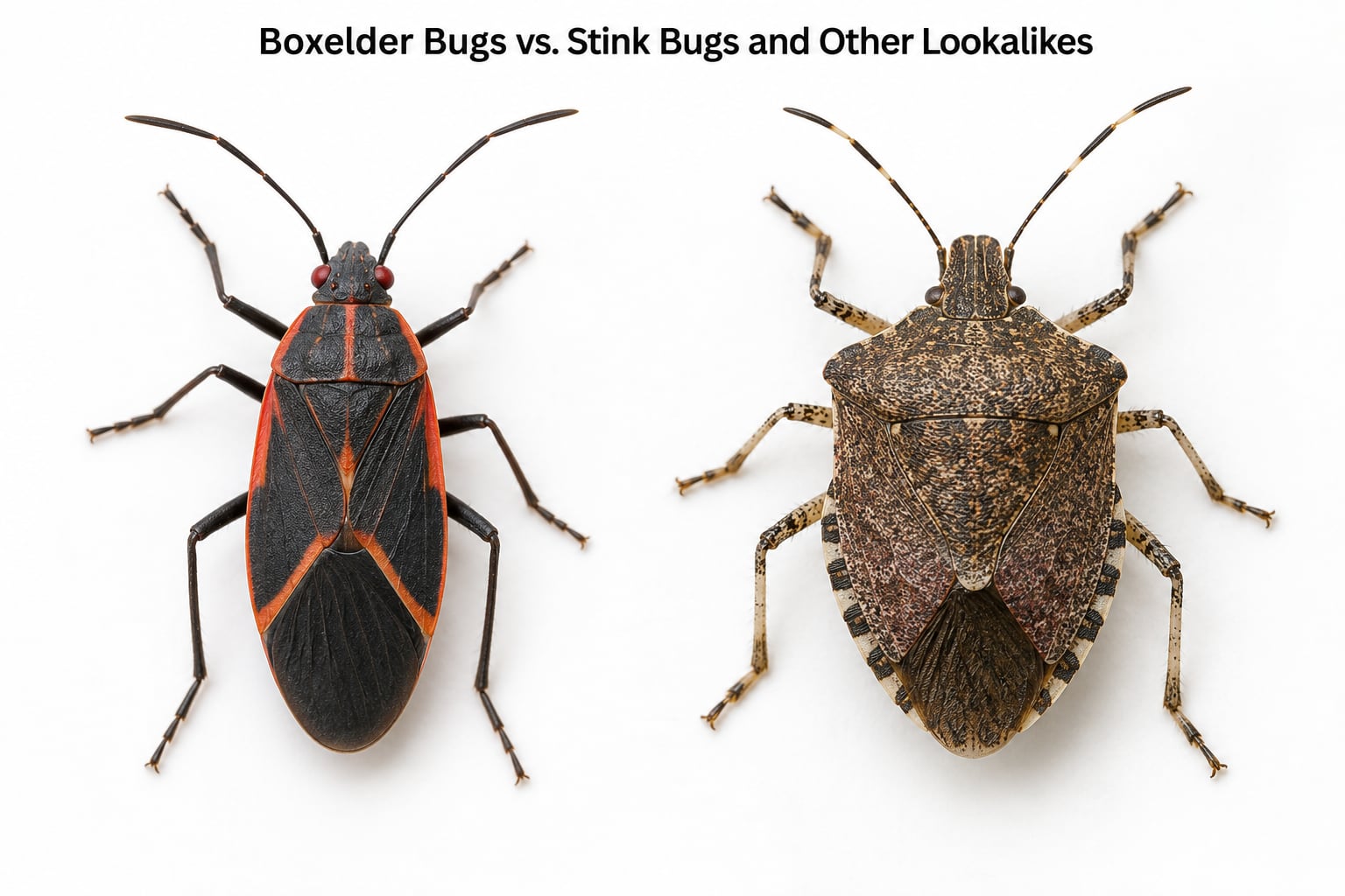 Boxelder Bugs vs. Stink Bugs and Other Lookalikes