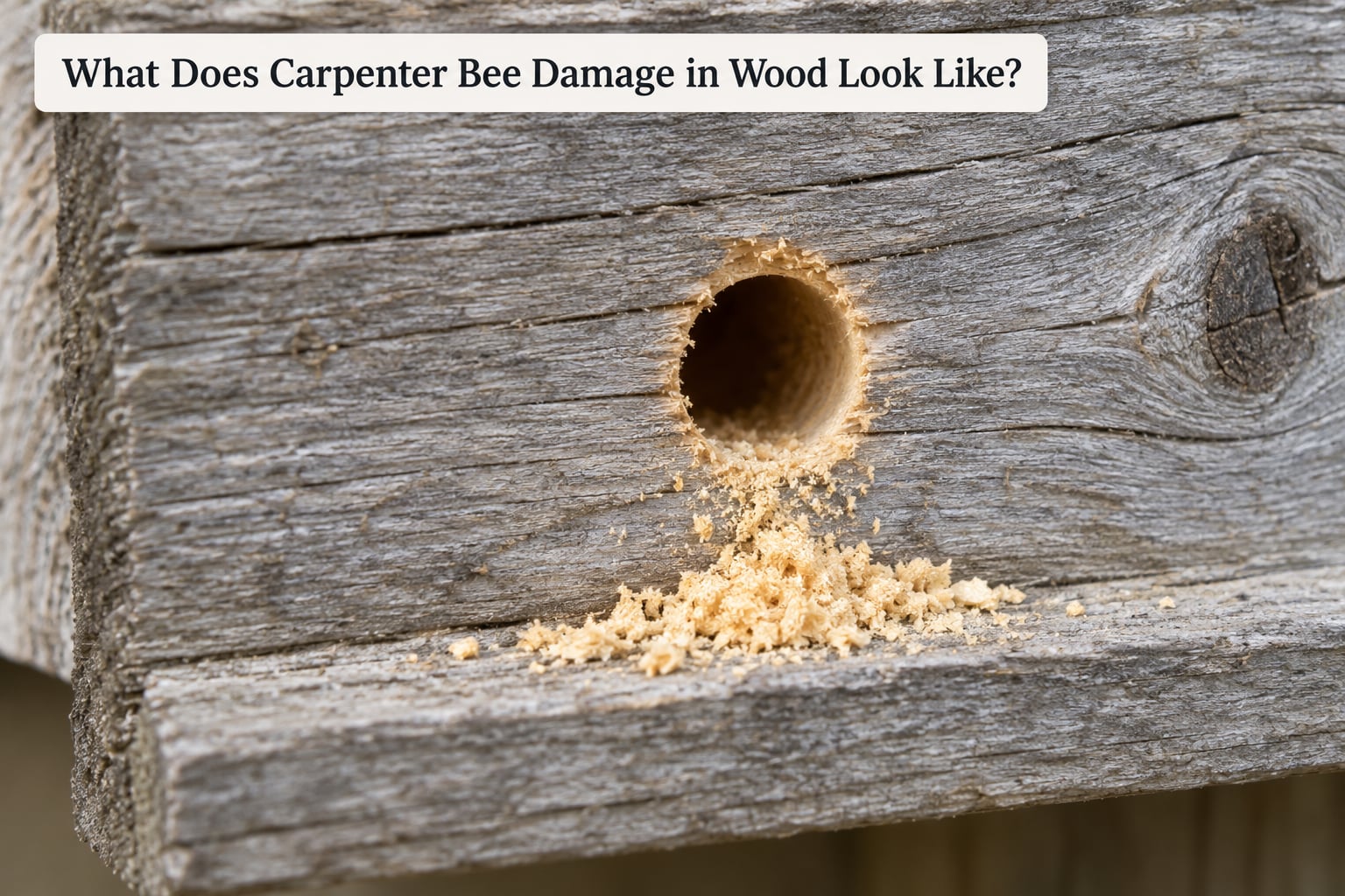 What Does Carpenter Bee Damage in Wood Look Like?