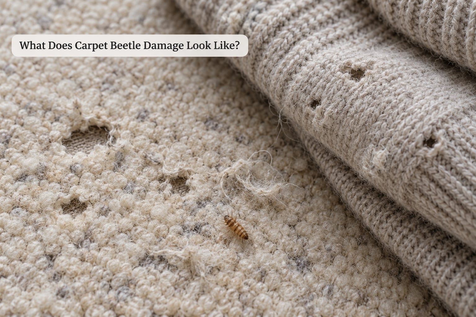What Does Carpet Beetle Damage Look Like?