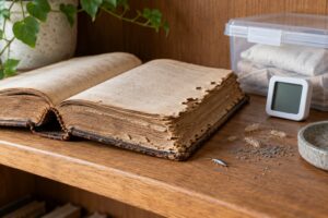 silverfish damage to books and paper