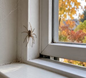 why spiders come inside in the fall