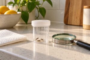 how to identify sugar ants in a kitchen