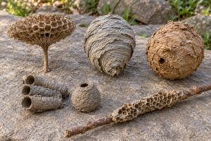 how to identify a wasp nest by its shape