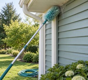 how to remove spider webs from siding