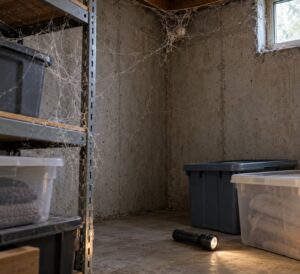 how to get rid of spiders in a basement