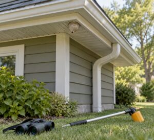 how to remove a wasp nest from under eaves
