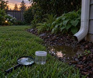 how to identify a biting midge problem in a yard
