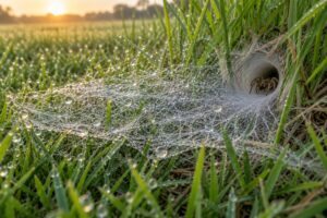funnel web spider identification in lawns