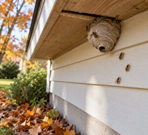 why wasps come inside in the fall