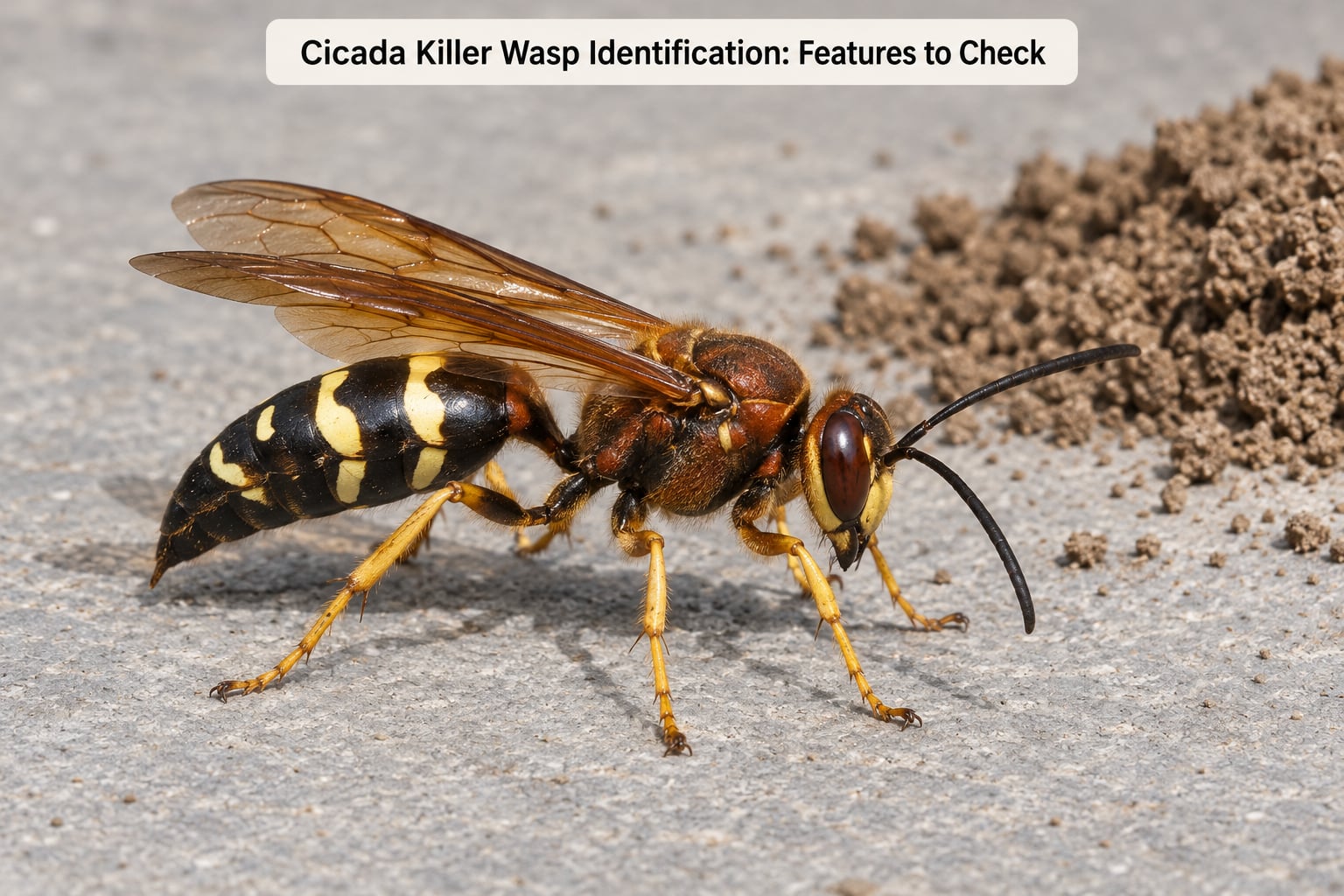 Cicada Killer Wasp Identification: Features to Check