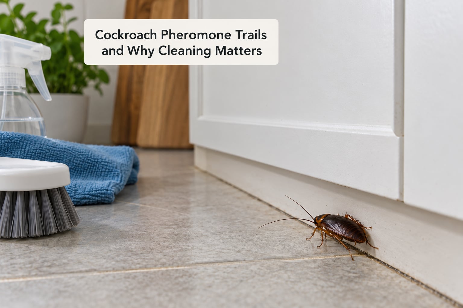 Cockroach Pheromone Trails and Why Cleaning Matters