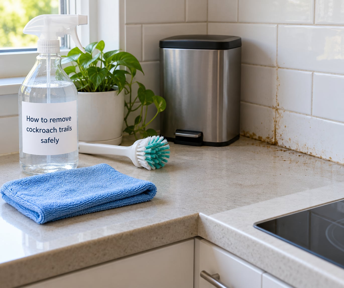 How to remove cockroach trails safely
