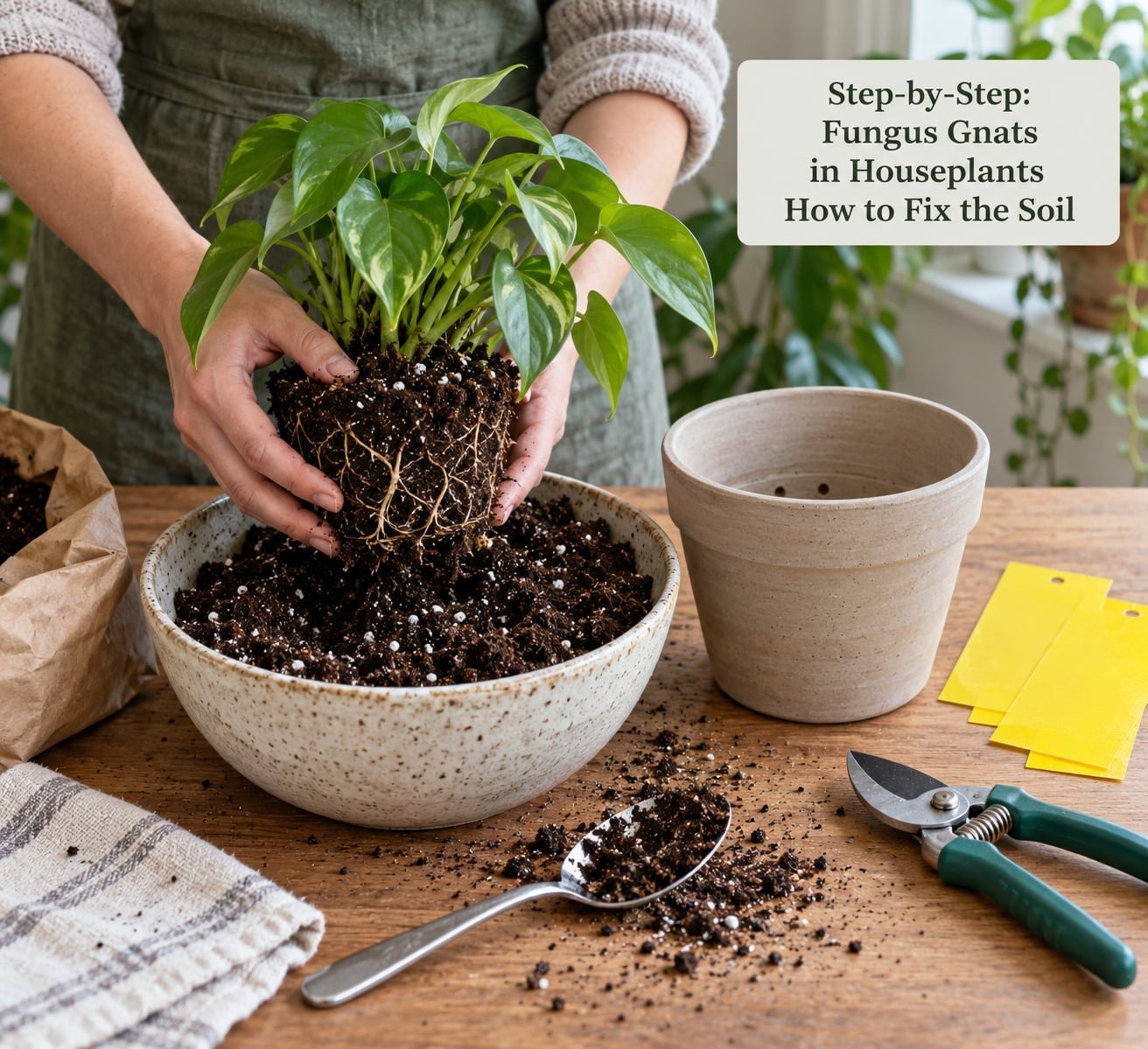Step-by-Step: Fungus Gnats in Houseplants How to Fix the Soil