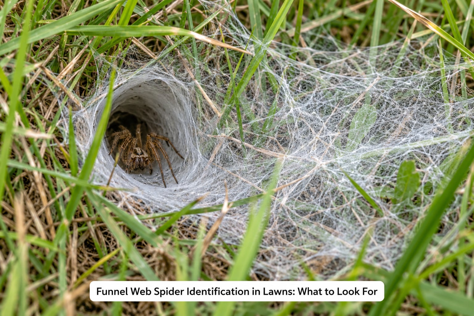 Funnel Web Spider Identification in Lawns: What to Look For