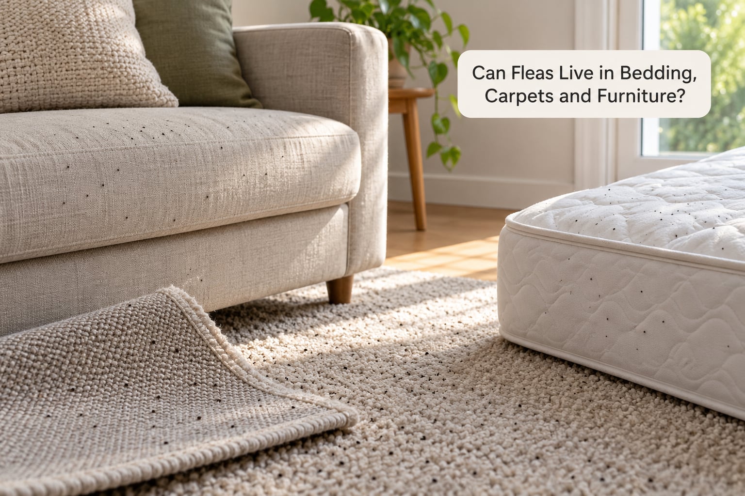 Can Fleas Live in Bedding, Carpets and Furniture?