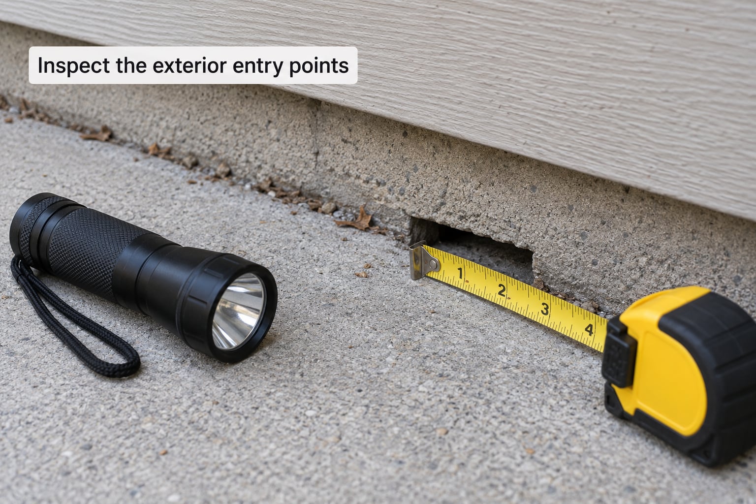 Inspect the exterior entry points