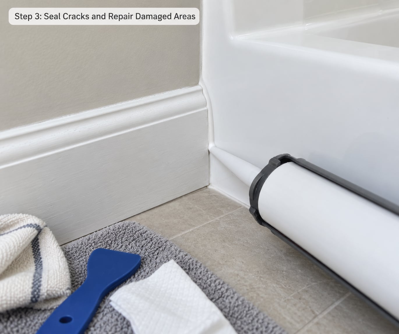 Step 3: Seal Cracks and Repair Damaged Areas