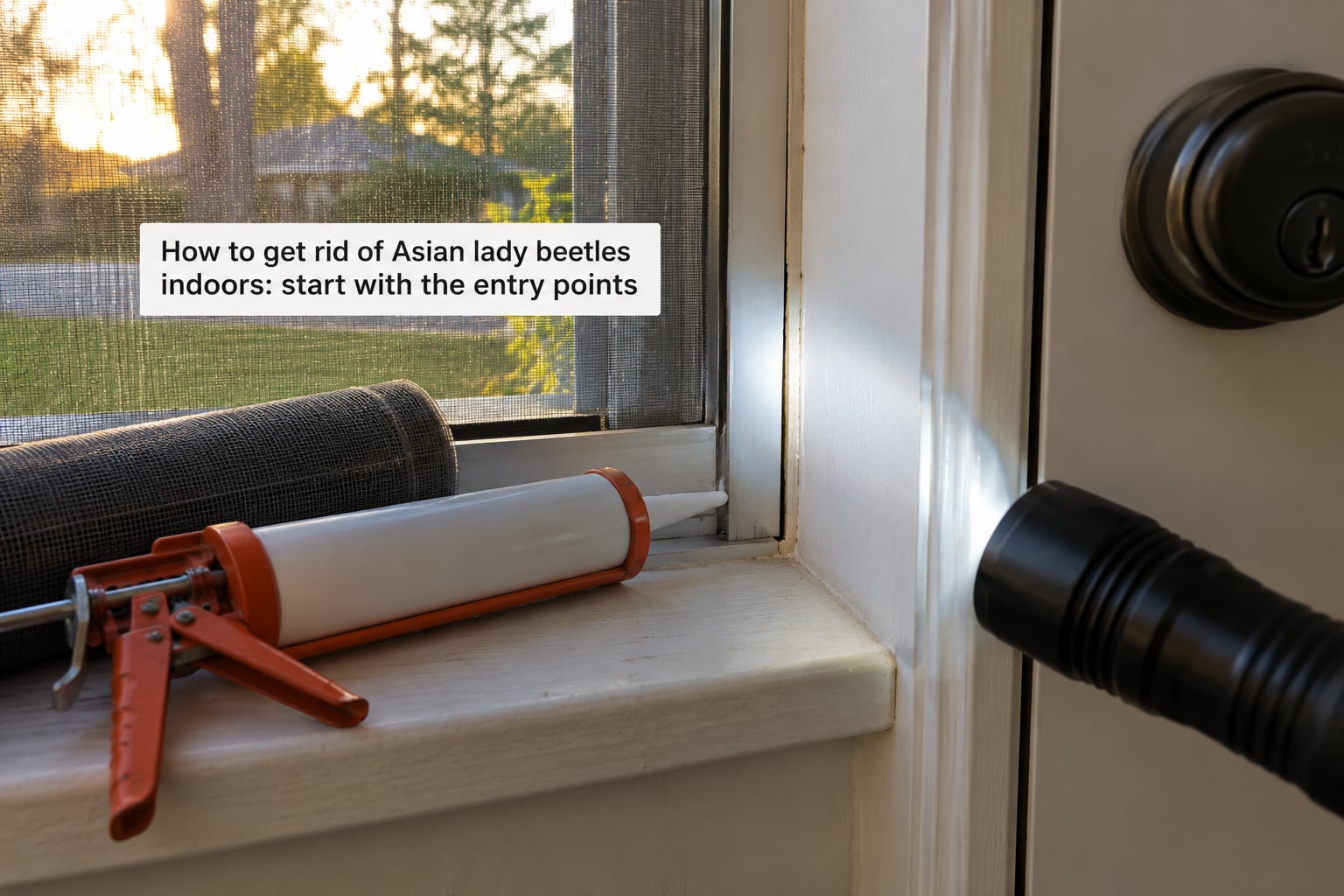 How to get rid of Asian lady beetles indoors: start with the entry points