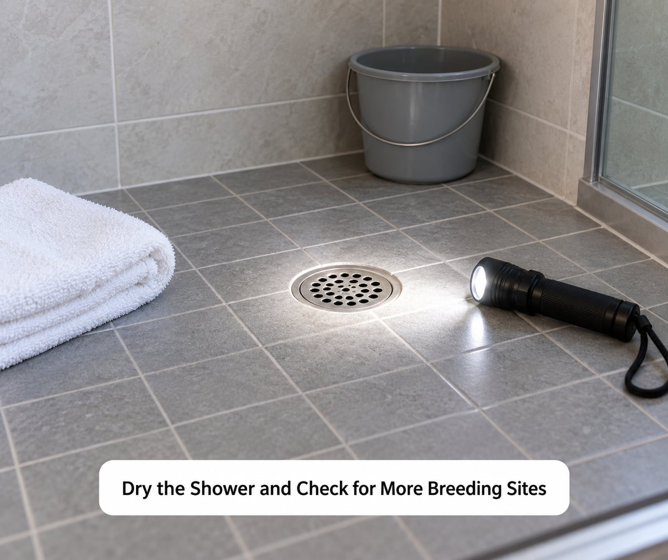 Dry the Shower and Check for More Breeding Sites