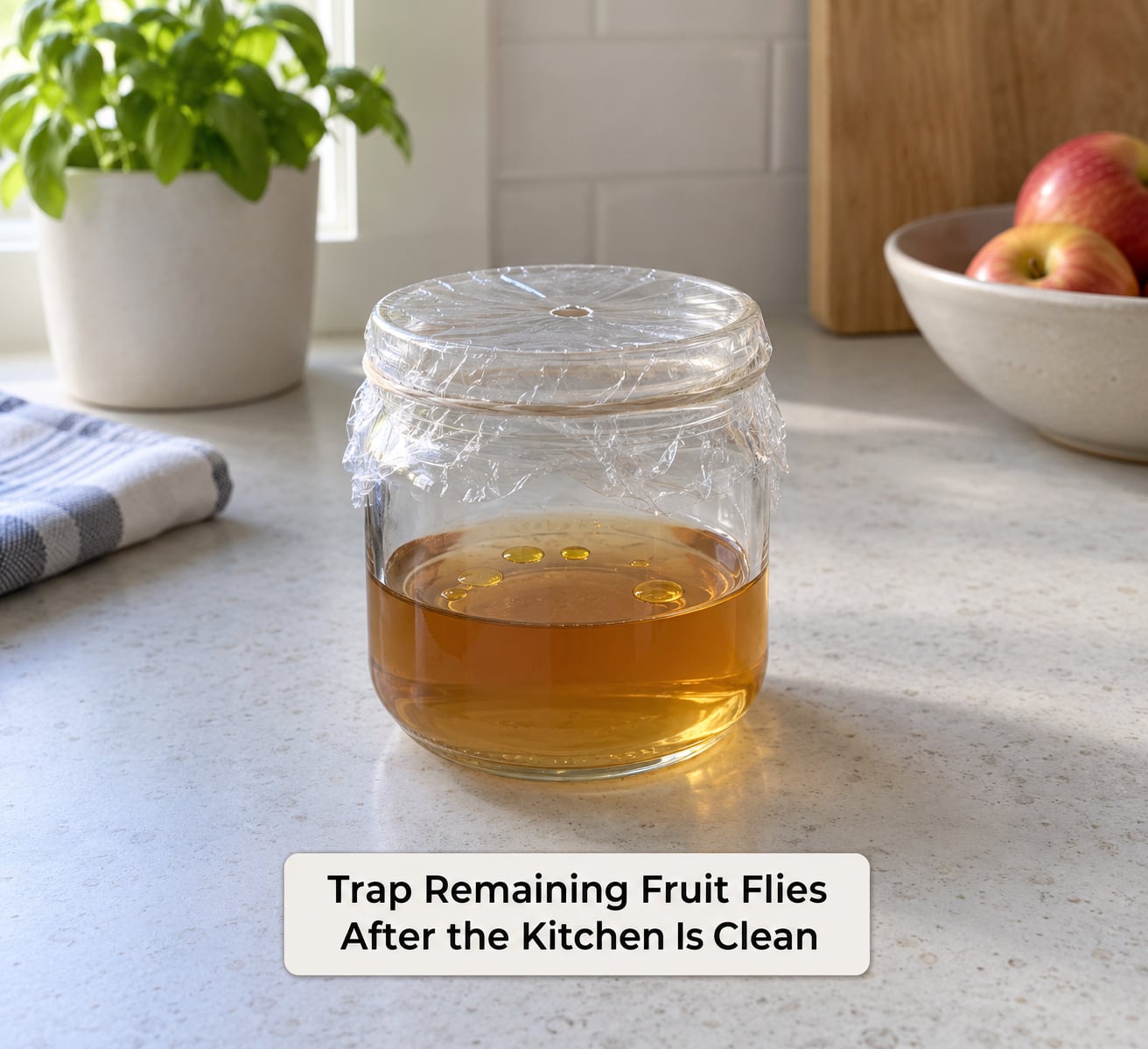 Trap Remaining Fruit Flies After the Kitchen Is Clean