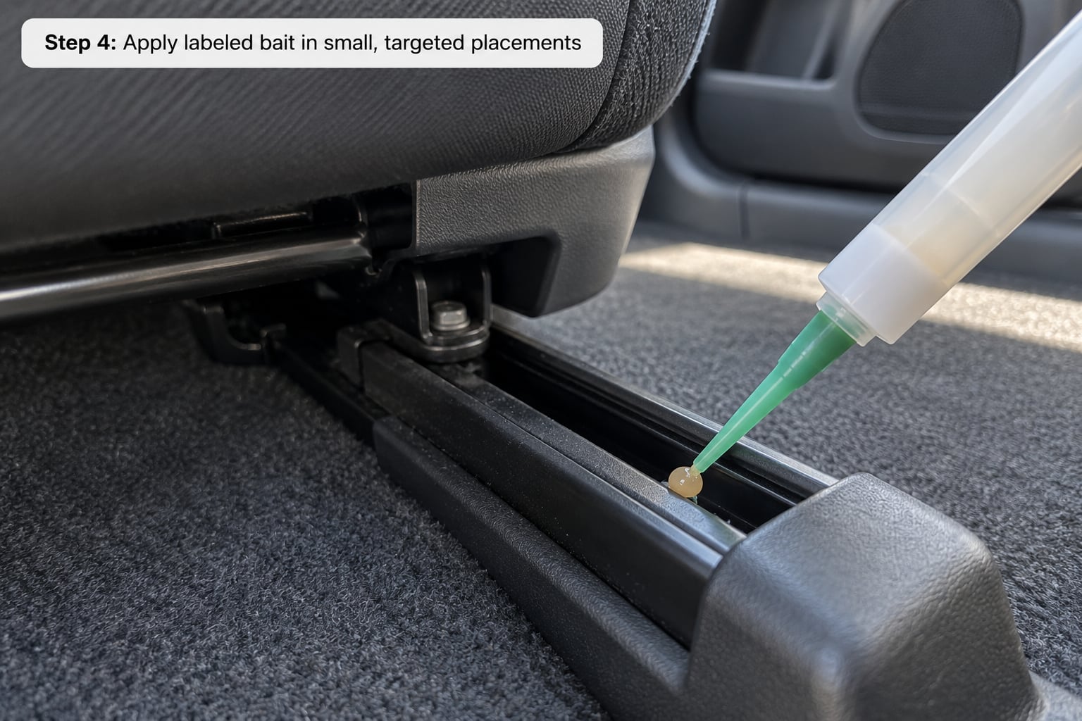 Step 4: Apply labeled bait in small, targeted placements