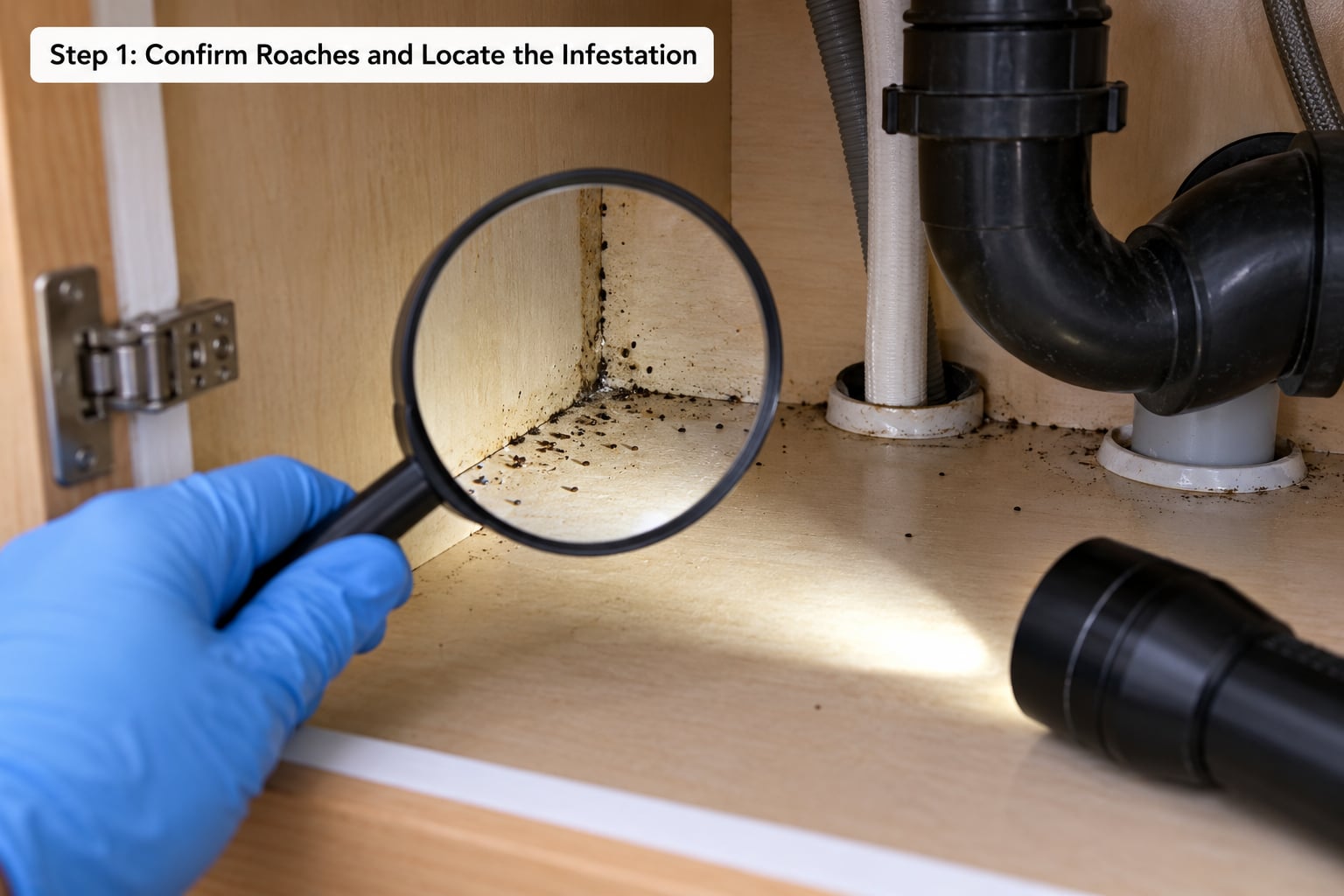 Step 1: Confirm Roaches and Locate the Infestation