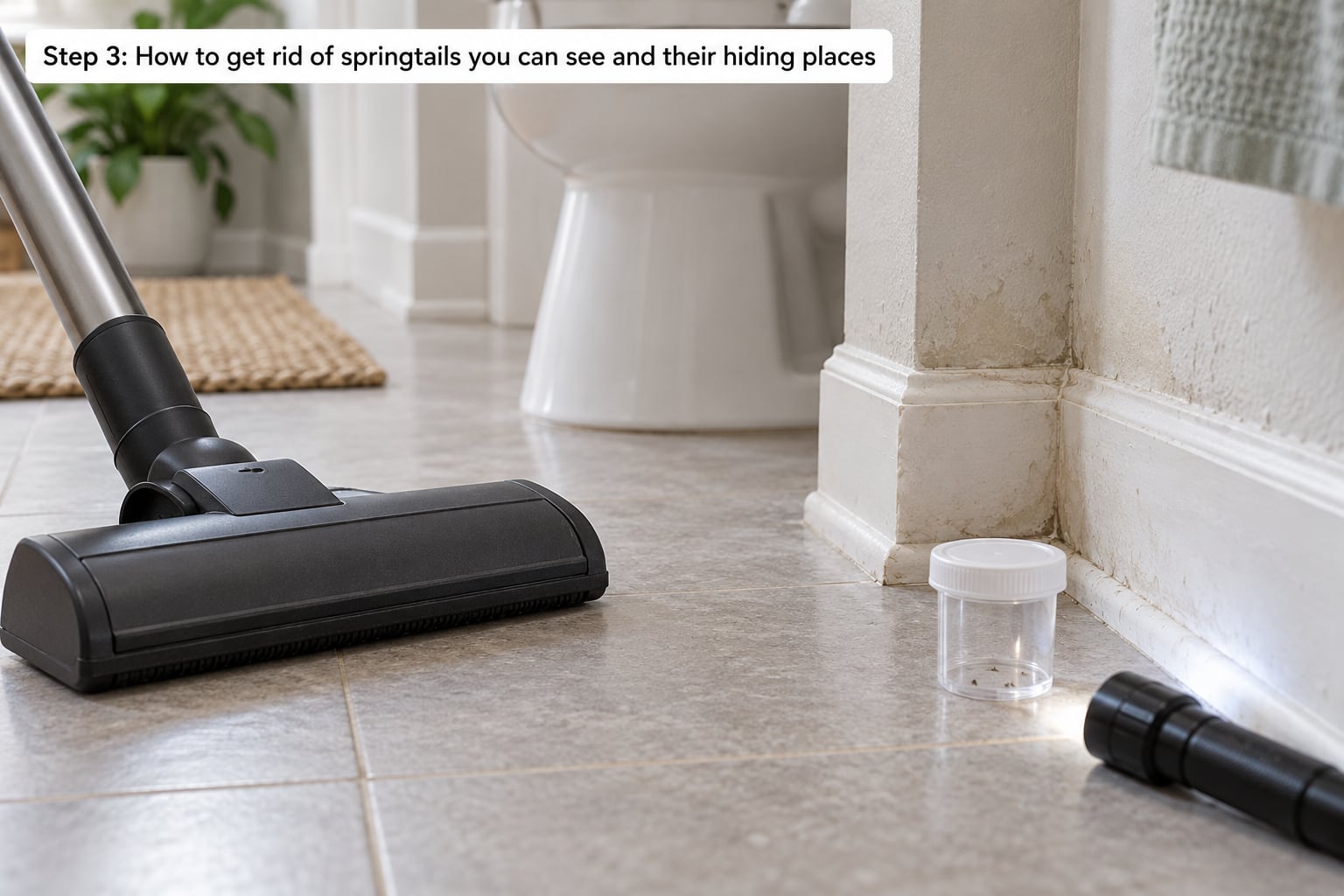 Step 3: How to get rid of springtails you can see and their hiding places
