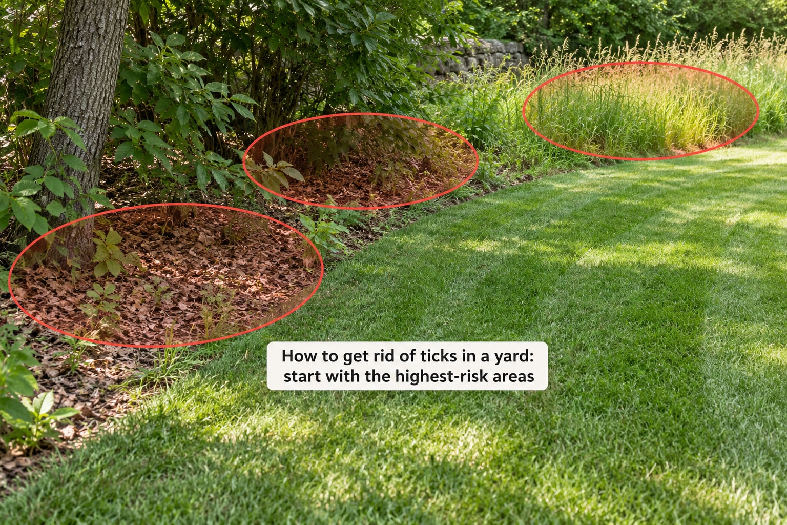 How to get rid of ticks in a yard: start with the highest-risk areas