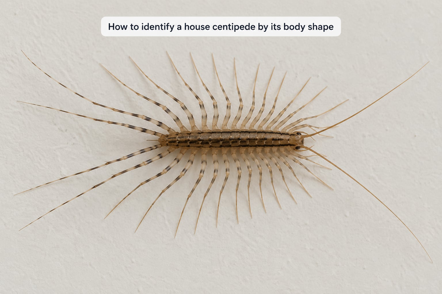 How to identify a house centipede by its body shape
