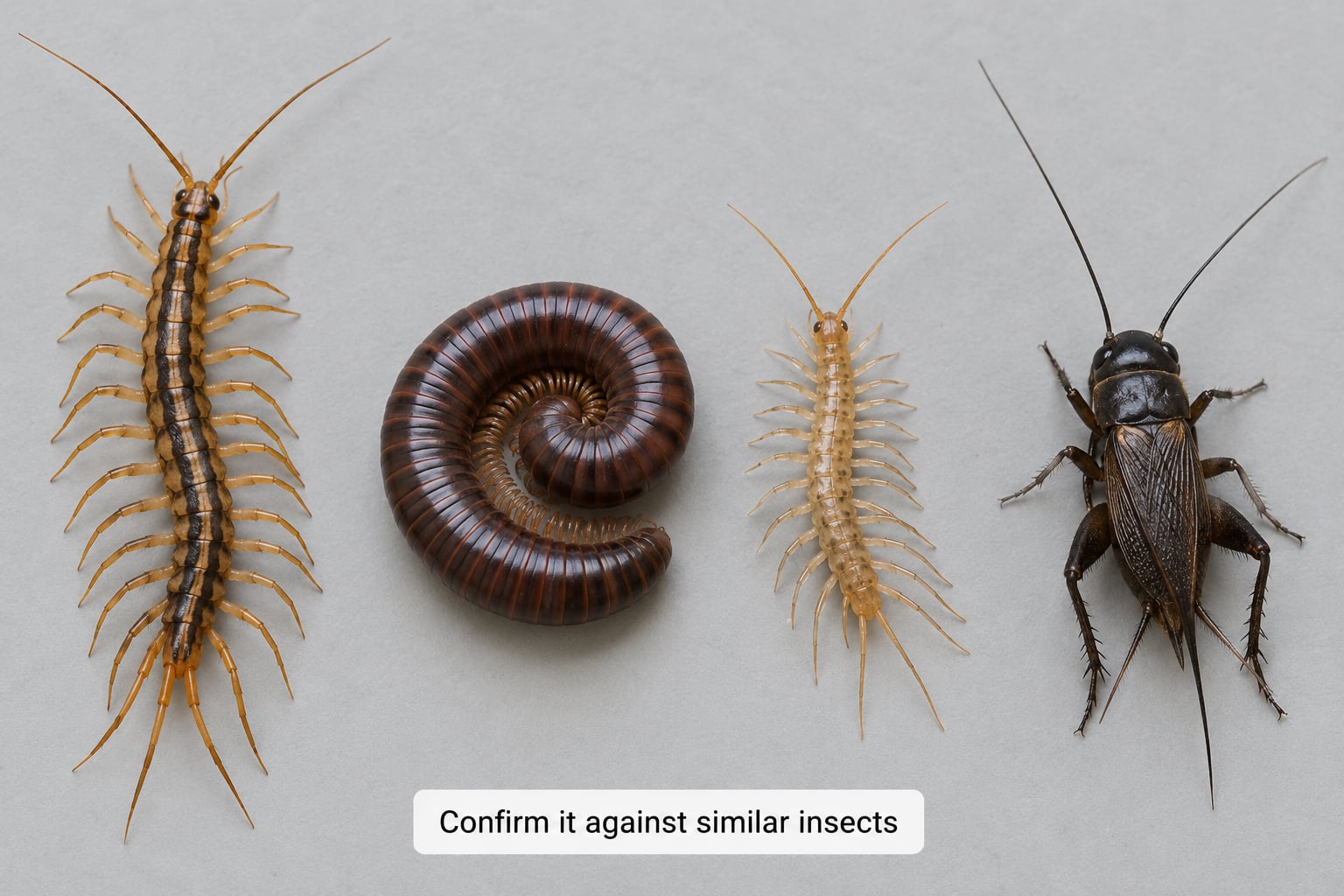 Confirm it against similar insects