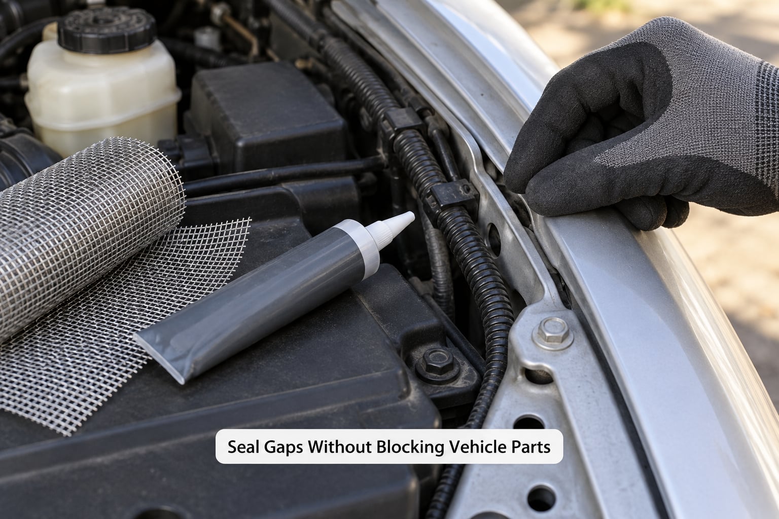 Seal Gaps Without Blocking Vehicle Parts