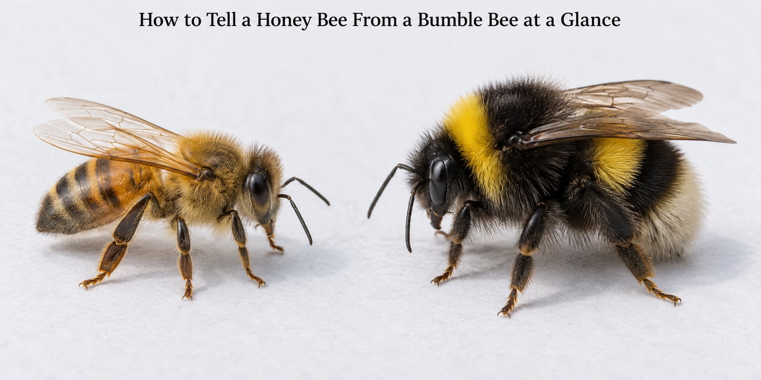 How to Tell a Honey Bee From a Bumble Bee at a Glance