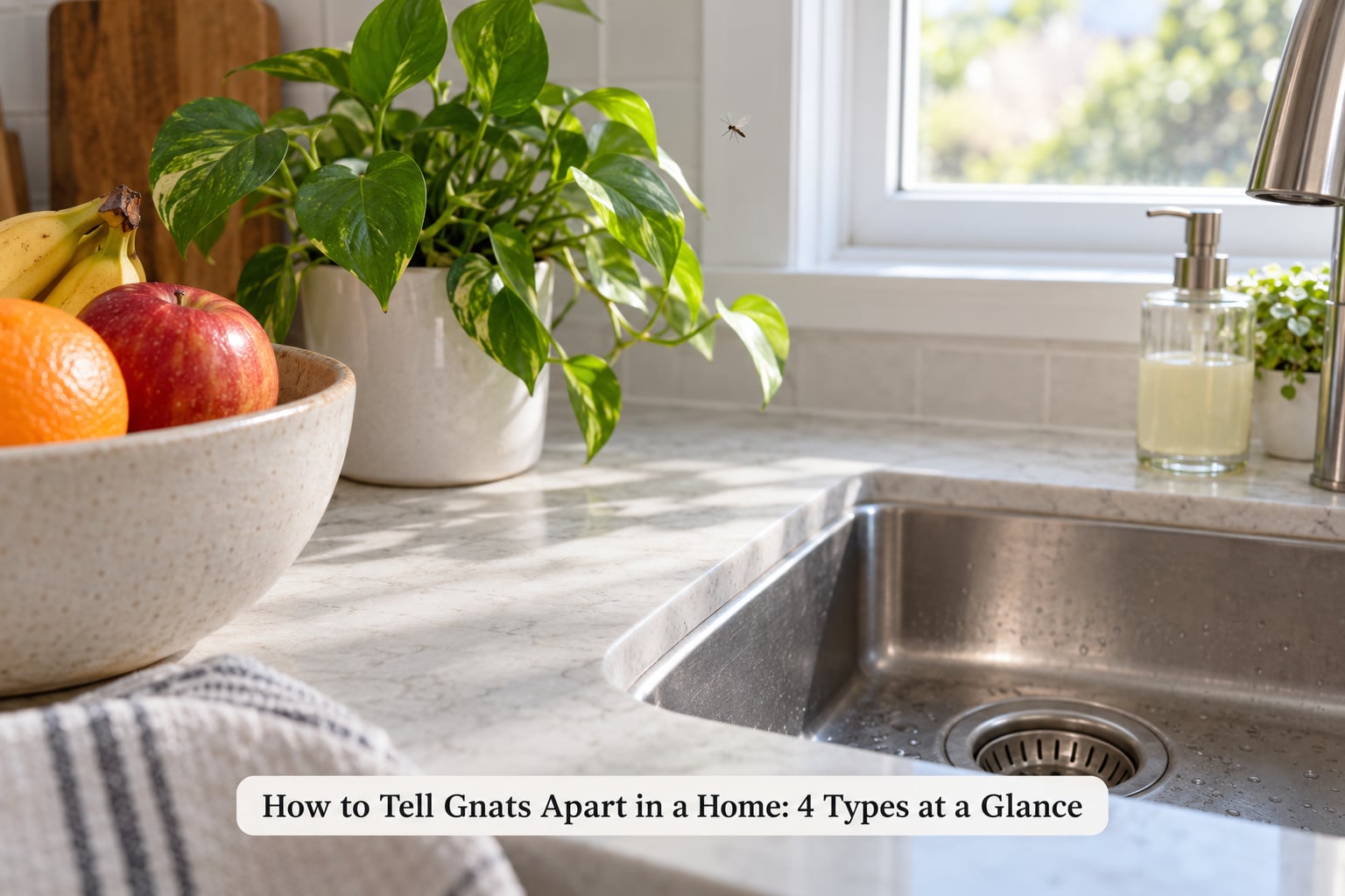 How to Tell Gnats Apart in a Home: 4 Types at a Glance