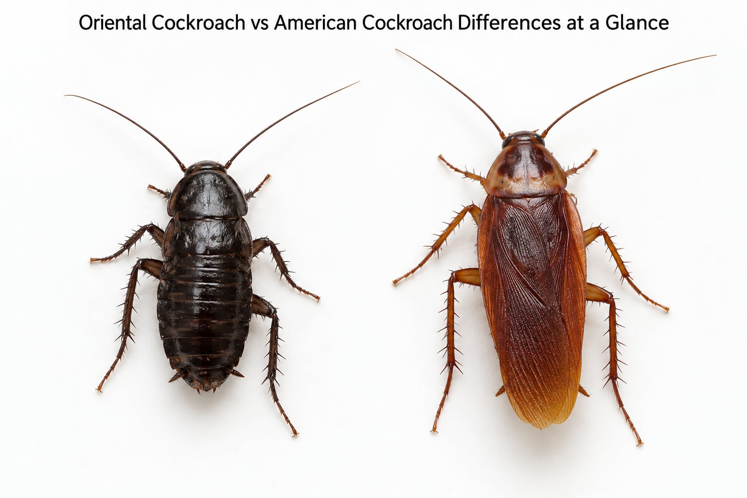 Oriental Cockroach vs American Cockroach Differences at a Glance