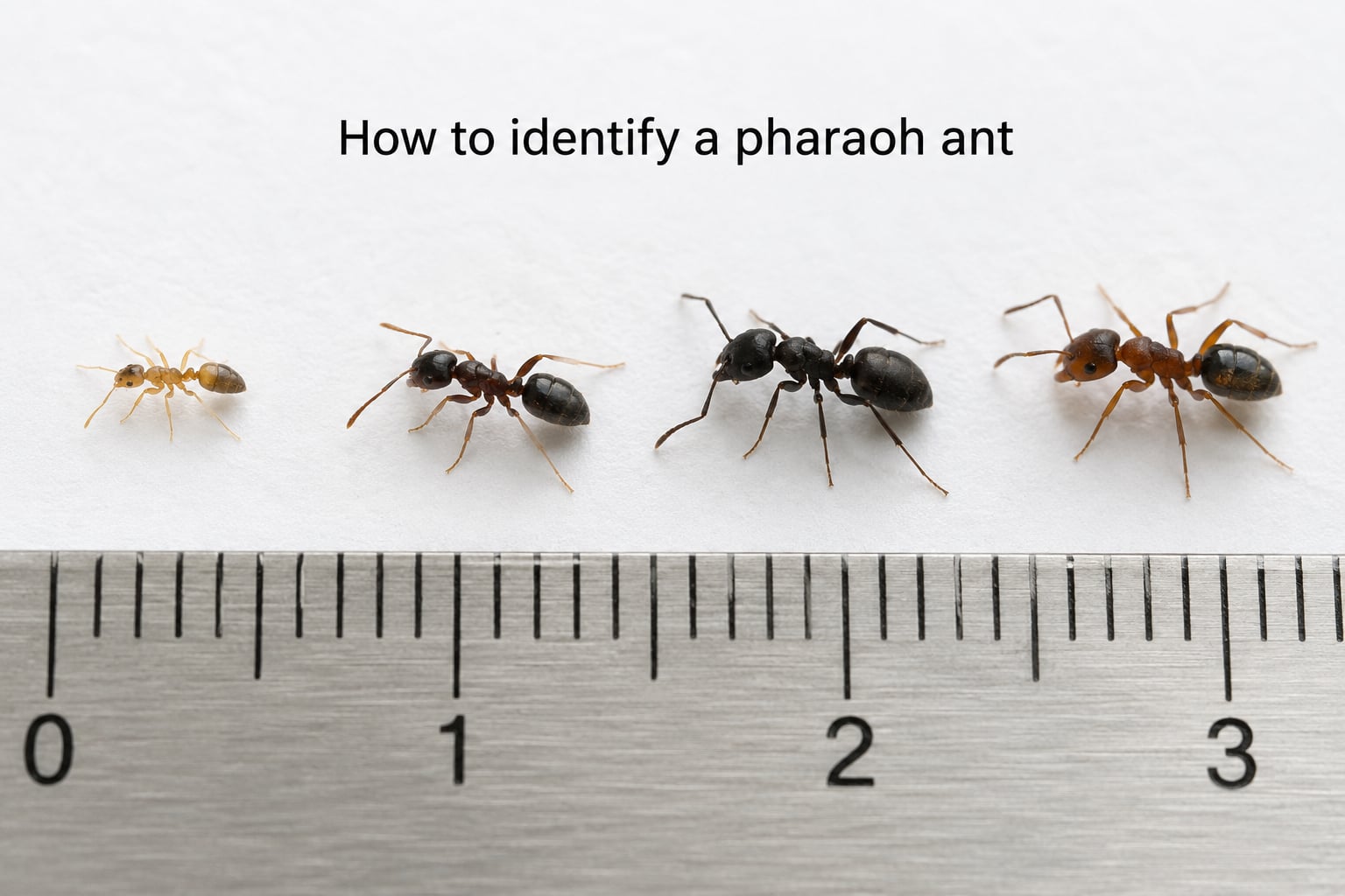 How to identify a pharaoh ant
