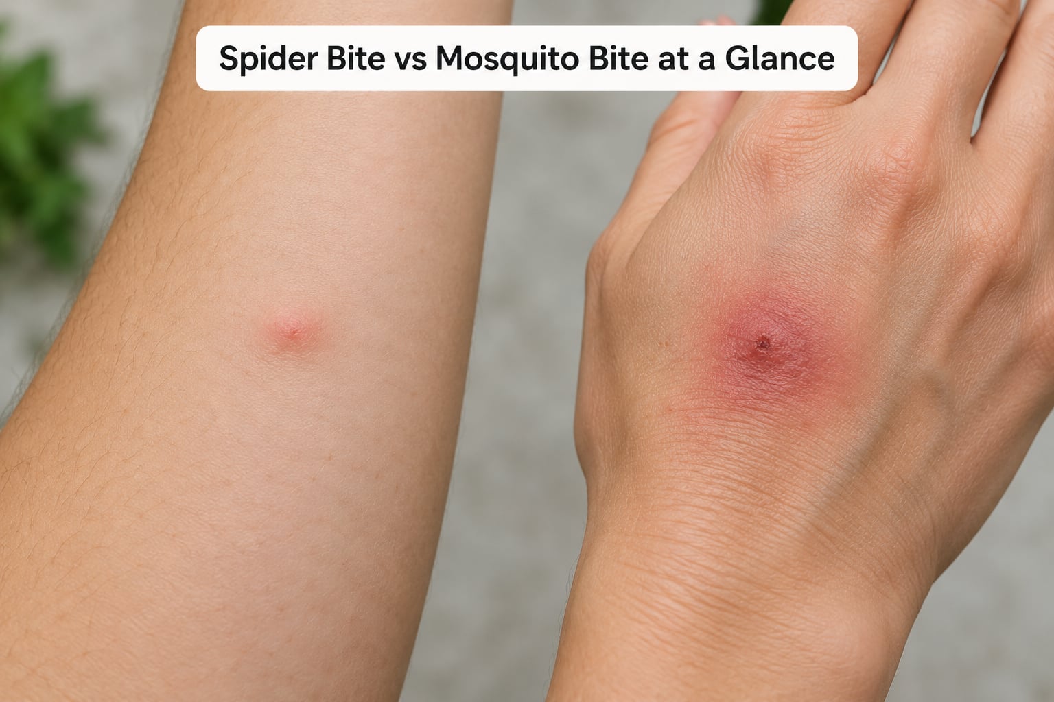 Spider Bite vs Mosquito Bite at a Glance