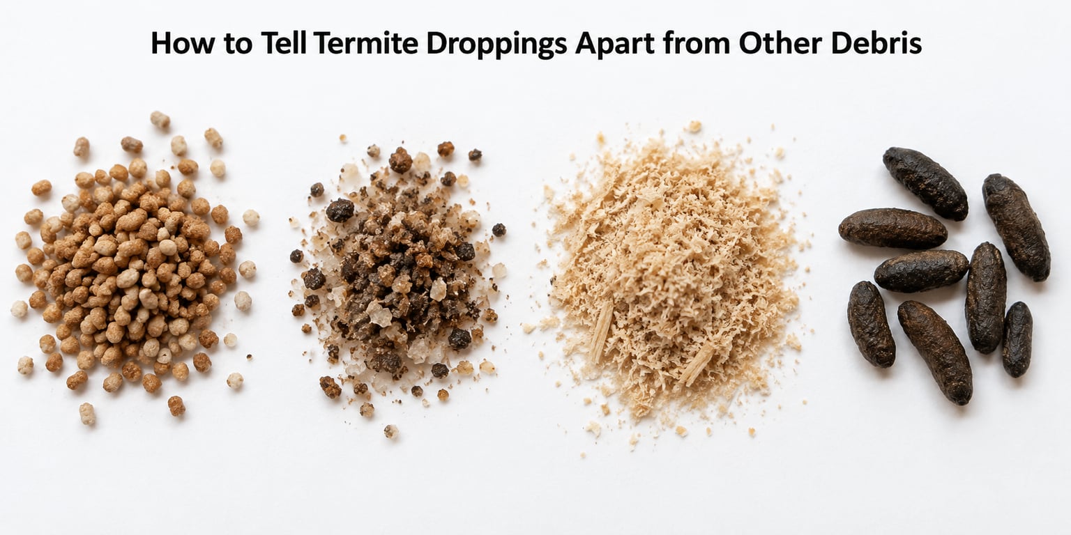 How to Tell Termite Droppings Apart from Other Debris