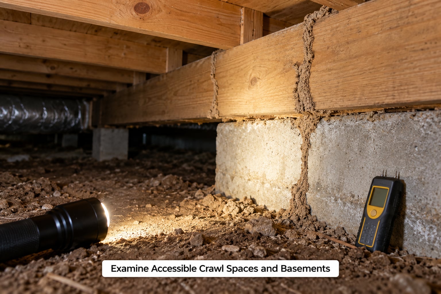Examine Accessible Crawl Spaces and Basements