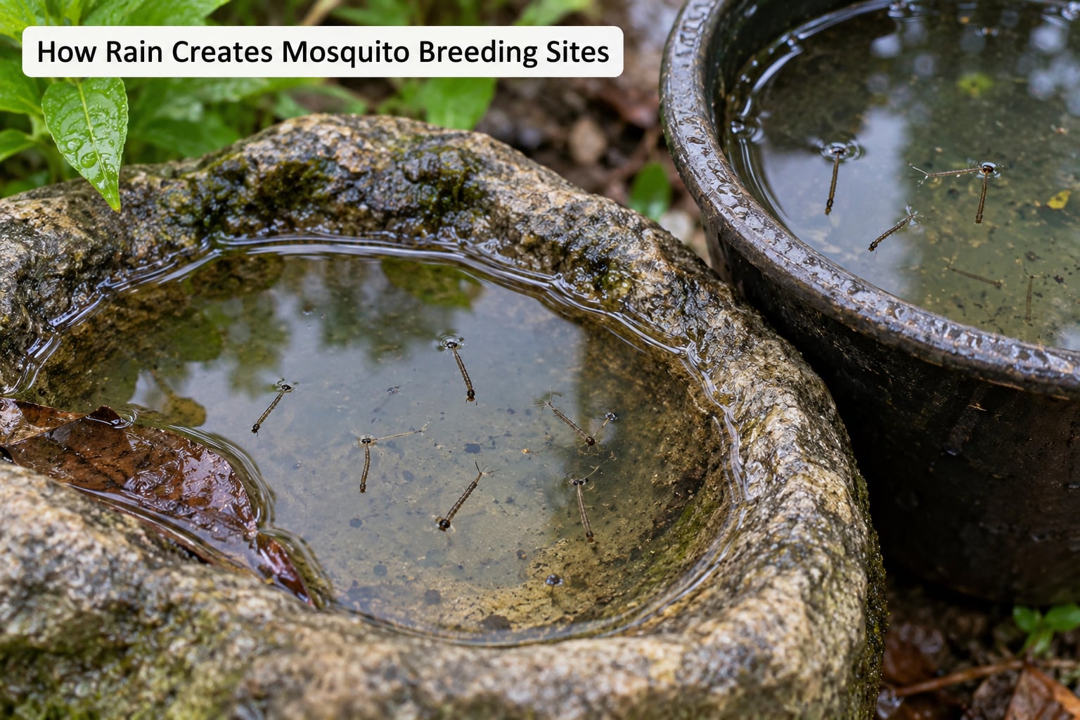 How Rain Creates Mosquito Breeding Sites
