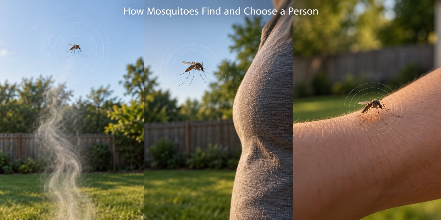 How Mosquitoes Find and Choose a Person