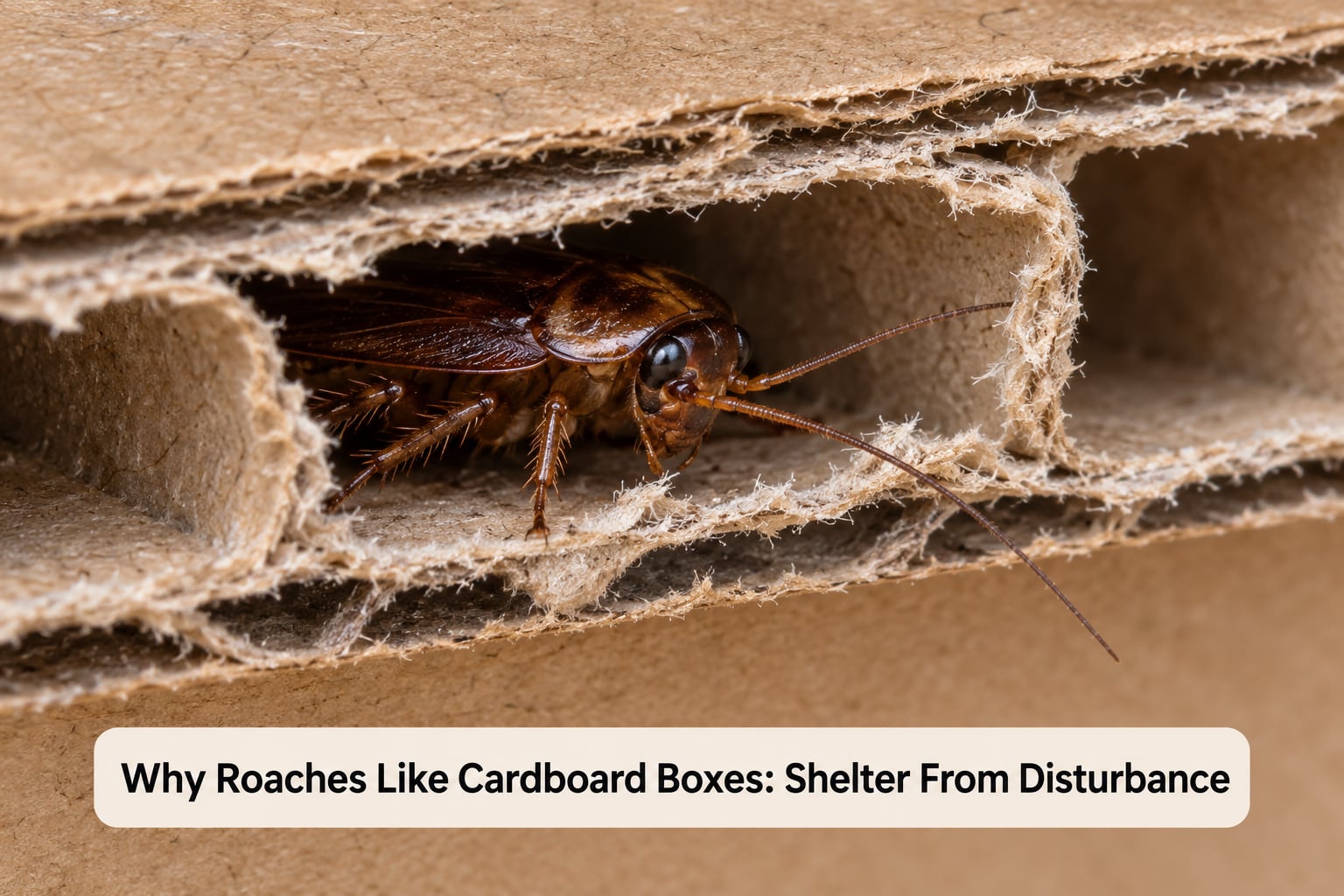 Why Roaches Like Cardboard Boxes: Shelter From Disturbance